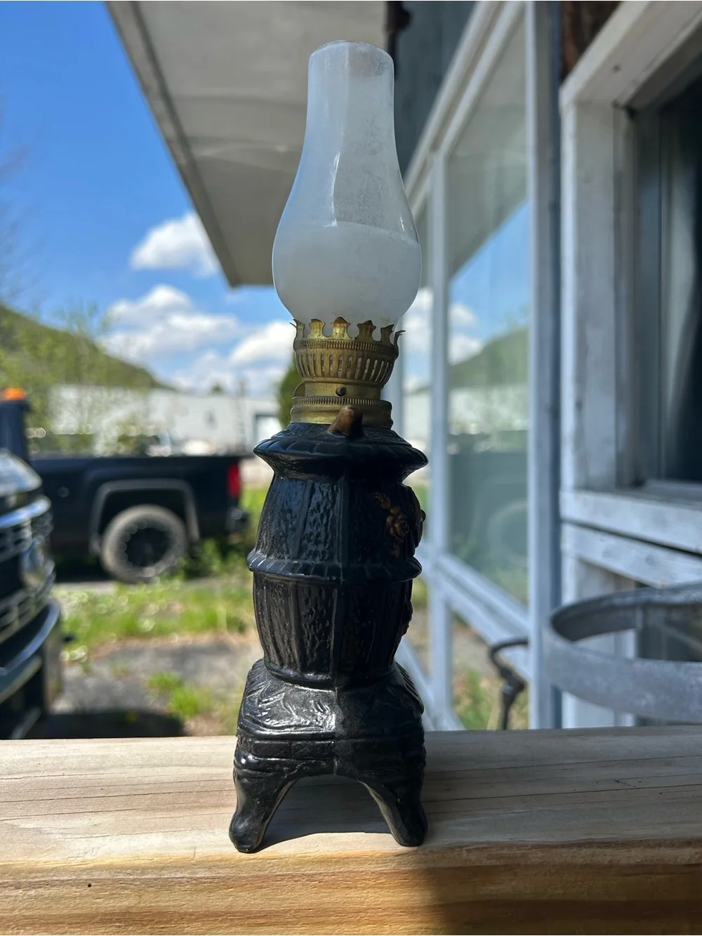 Vintage stove oil lamp